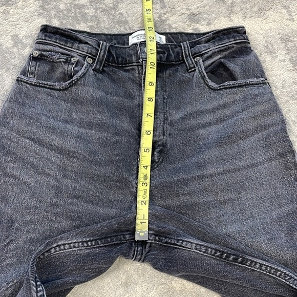 Abercrombie & Fitch 90s Straight Ultra High Rise Jeans Curve Love Black Sz 26 2 - Picture 10 of 12